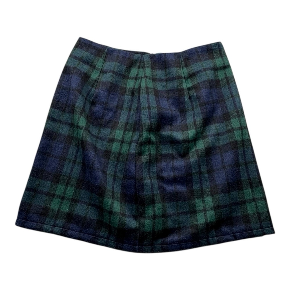 Unbranded Plaid Mini Skirt Green Blue Lined A-Line‎ Size Small